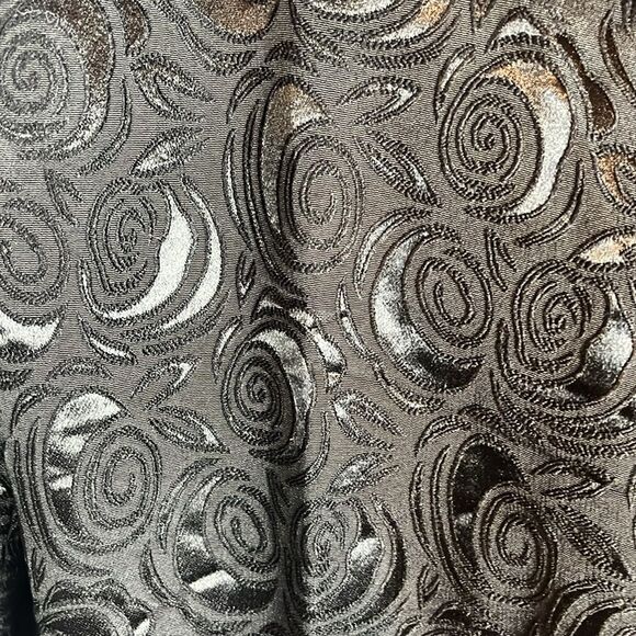 Black on Black Two Piece Floral Suit - Picture 12 of 15